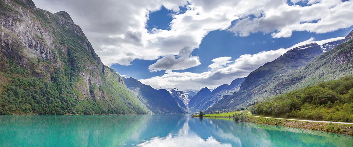 A view down Nordfjord, Norway